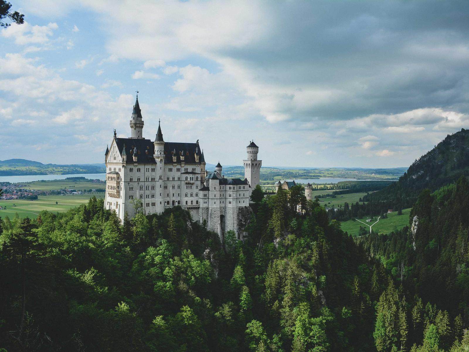 Castle on the forested ridge