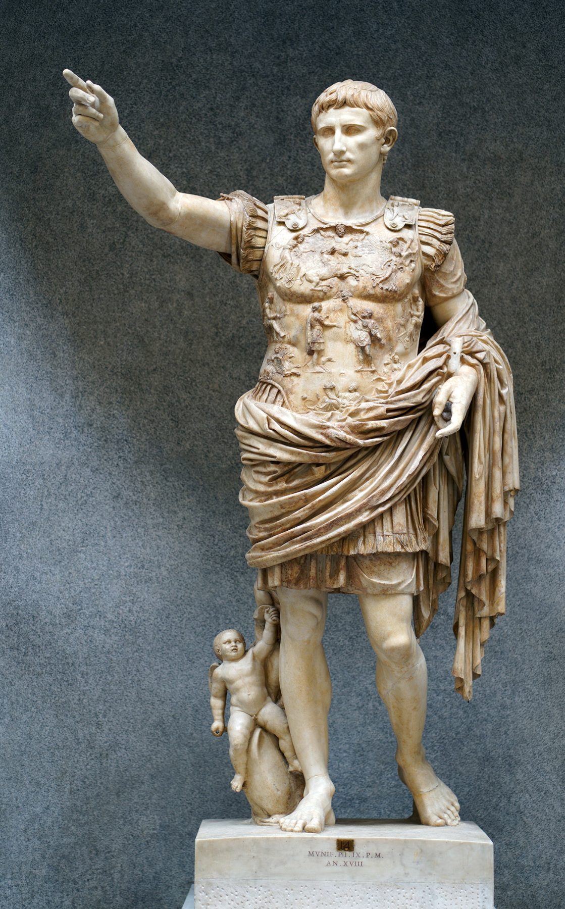 Augustus of Primaporta Early 1st century C.E. Marble